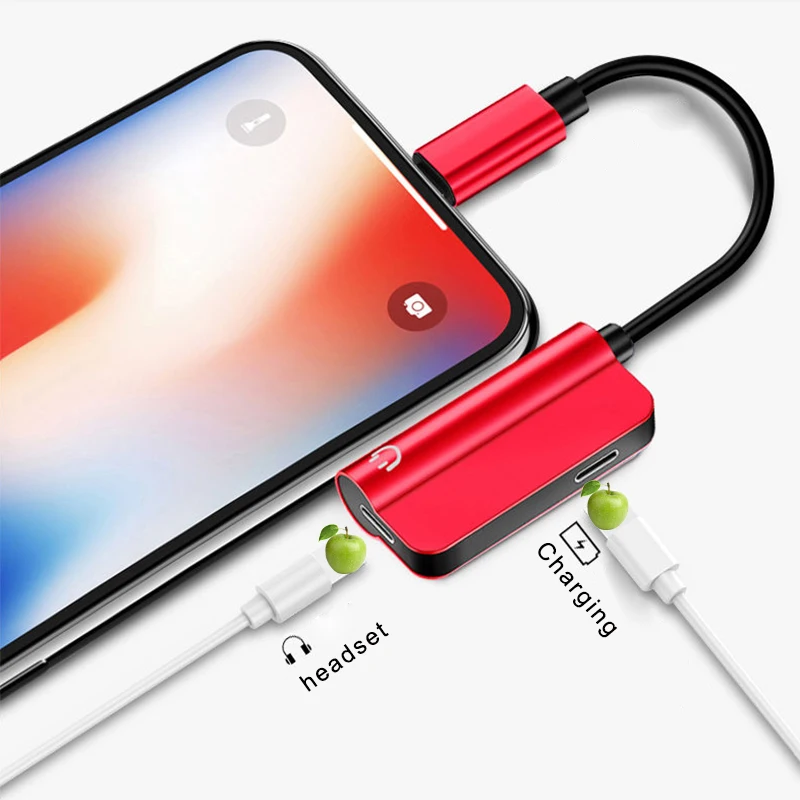 Адаптер для iPhone7/8/X конвертер наушников двойной интерфейс четыре в одном аудио