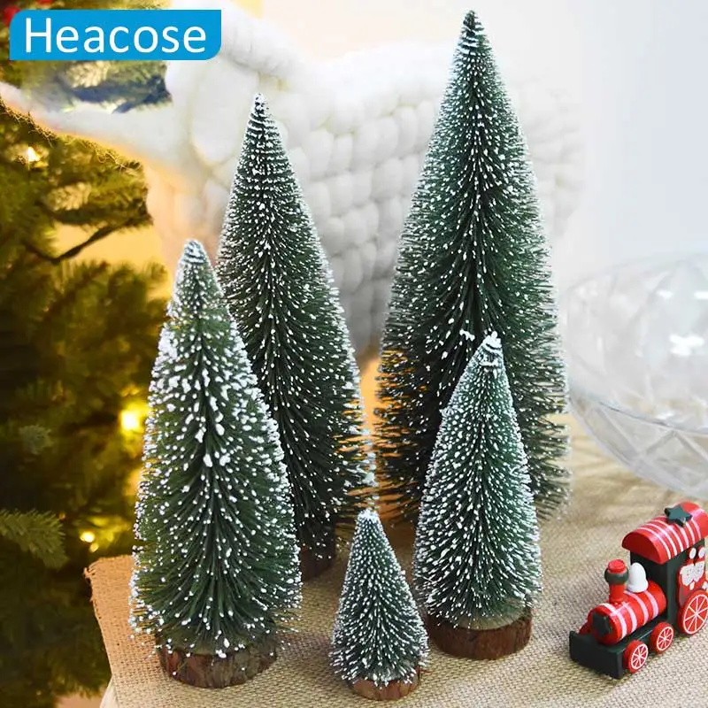 Мини Рождественская елка орнамент Navidad украшение подарок натальный белый кедр