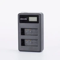 seiwei lp e10 dual channel usb camera battery charger with screen for panasonic lp e10 with lcd screen suitble with 4 2v 8 4v