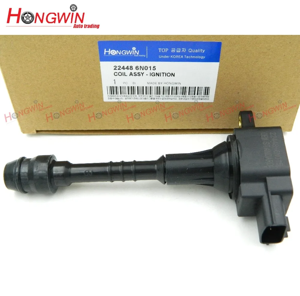 4 шт. Подлинная №: 22448 6N015 катушка зажигания подходит для Nissan Sentra 1,8 Almera N16 Primera P11 22448-6N011, 224486N011, 224486N015