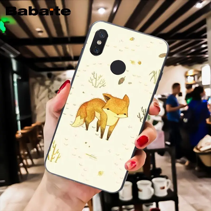 Babaite лиса в осенние листья лес спящий чехол для телефона для Xiaomi MiA1 A2 lite F1 Redmi 6A 4X 5Plus S2 Note7 Redmi Note4