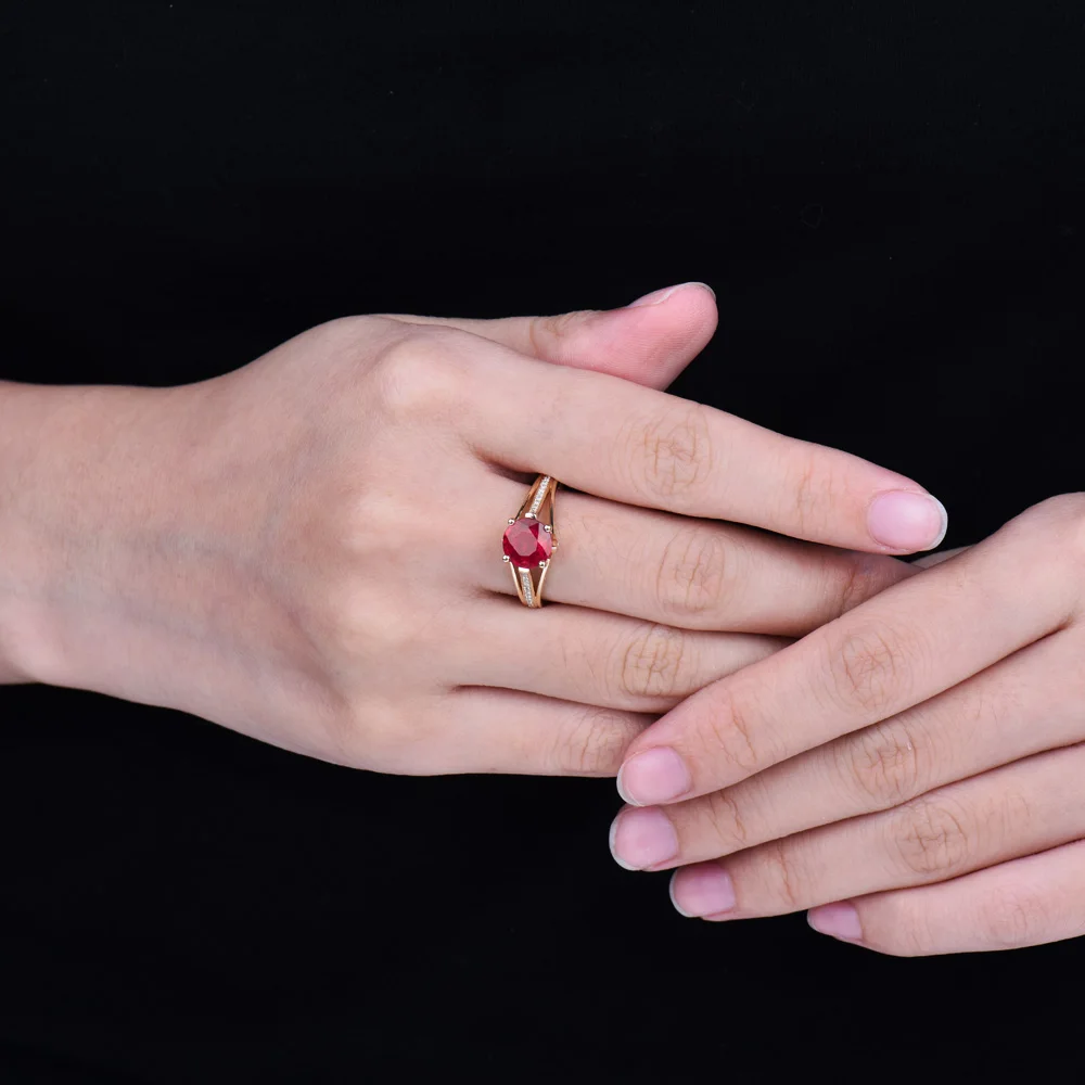 Кольцо из желтого золота 14 к с рубином 7 мм|ring design|ring foryellow gold diamond |