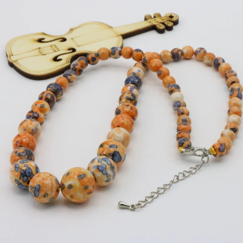 

Женское Ожерелье с круглым камнем, 6-14 мм, 18 дюймов