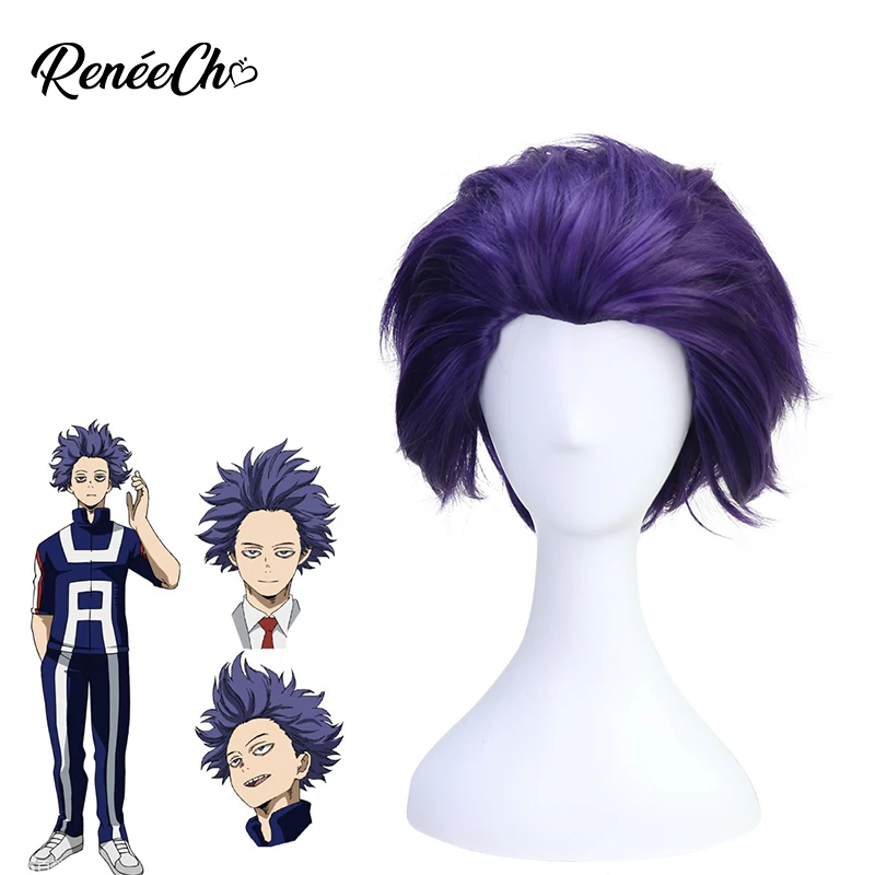 Парик Boku No Hero My Academia фиолетовый короткий синтетический парик для ролевых игр
