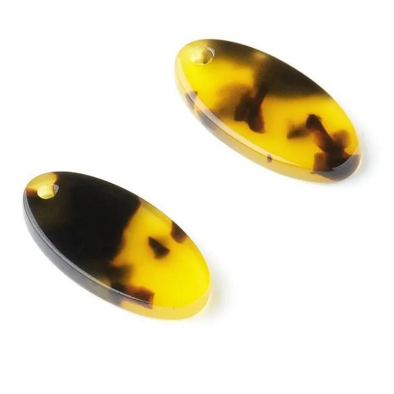 10pcs/lot new acetic acid connectors oval beads with hole charms for diy fashion earrings necklace jewelry making accessories | Украшения и