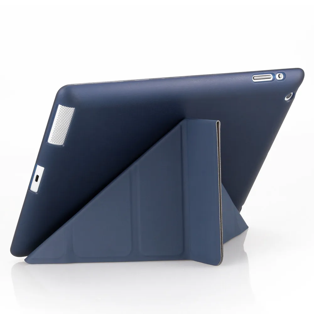 Чехол для Apple ipad 2 3 4, чехол GOLP для нового ipad 2, флип-чехол для ipad 4, смарт-чехол для ipad 3, чехол-подставка - Цвет: Dark Blue
