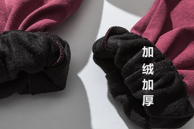 Sinicism Store повседневные хлопковые льняные брюки мужские толстые флисовые шаровары мужские женские зимние теплые штаны для бега размер плюс