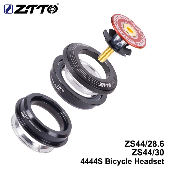 Ztto MTB дорожный велосипед рулевого гнезда для гарнитуры 44 мм 1-1/" 28,6 мм прямая трубка вилка MTB велосипед рама Низкопрофильная полуинтегрированная ZS44 - Цвет: red