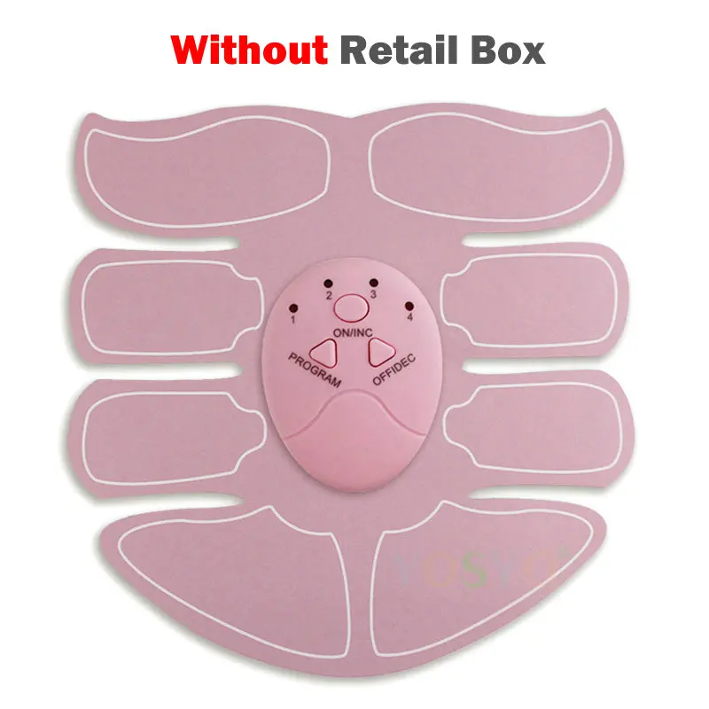 8 Pack ABS Pink EMS беспроводной стимулятор мышц Тренажер умный фитнес для мышц пресса обучение электрожиросжигатель наклейки пояс для похудения унисекс - Цвет: 8 Pack ABS Pink