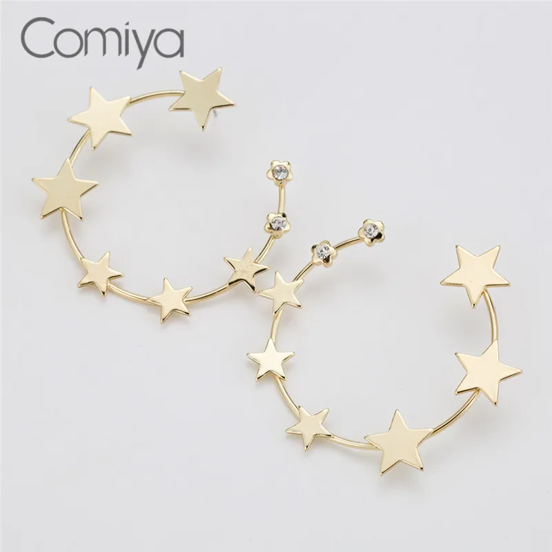Женские серьги-гвоздики Comiya Feminino Boucle D'oreille Femme модные серьги золотого цвета с