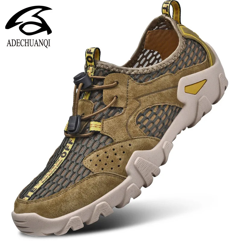 

Cool Breathable Men Sneakers Summer Protective Outdoor Big Air Mesh Leisure Beach Men Shoes Fashion Driving Loafers