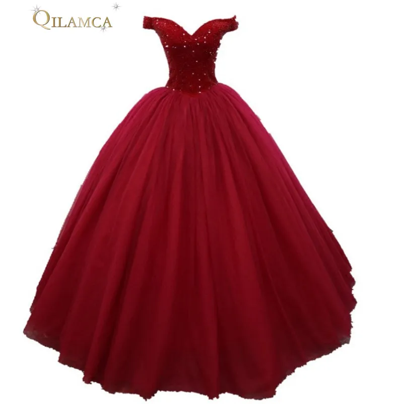 2018 Robe De Mariage шикарное роскошное красное бальное платье принцессы вечернее на