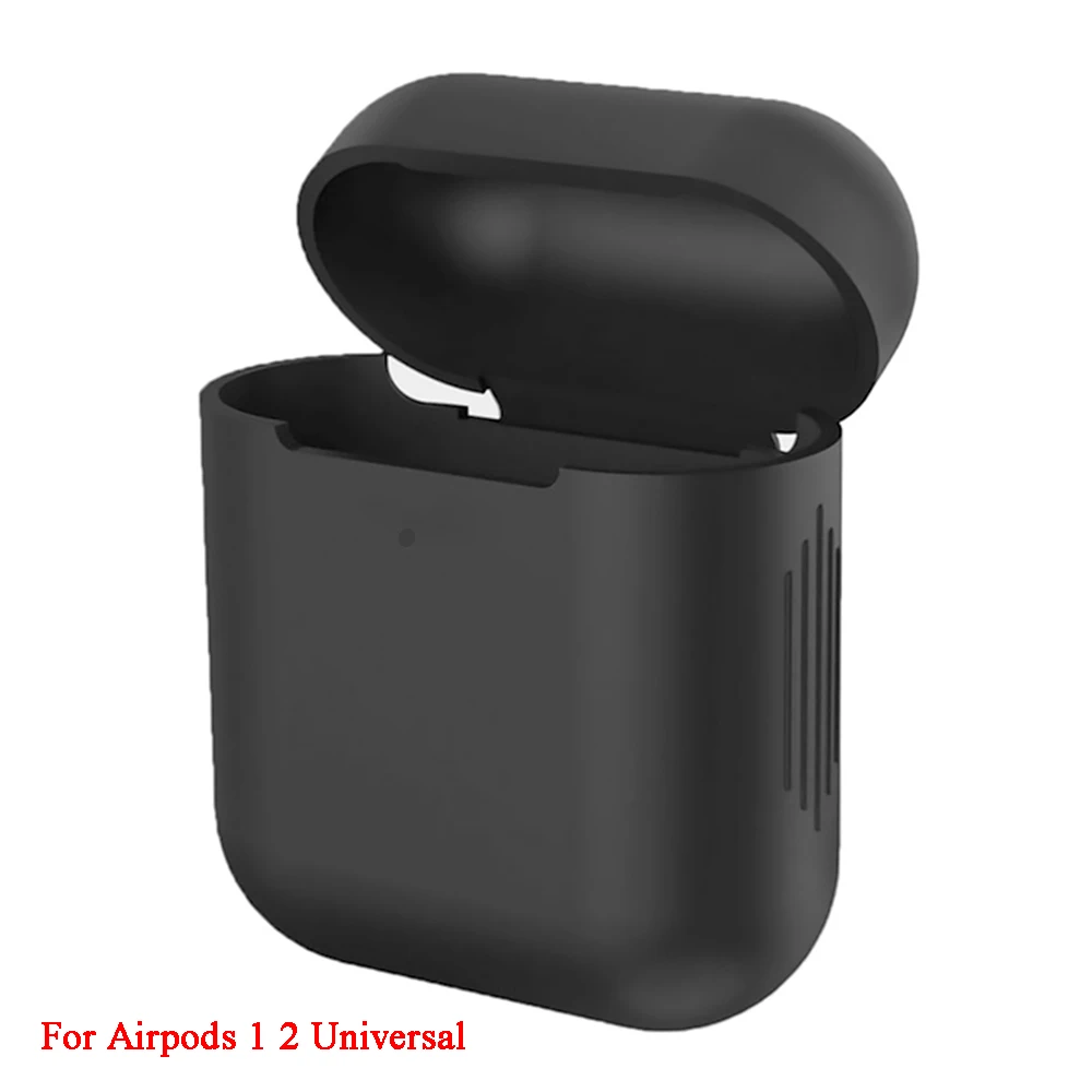 Black 2 Мягкий силиконовый чехол для Apple Airpods противоударный чехол для AirPod 2 1 чехол s ультратонкий протектор чехол для наушников - Цвет: Black 2