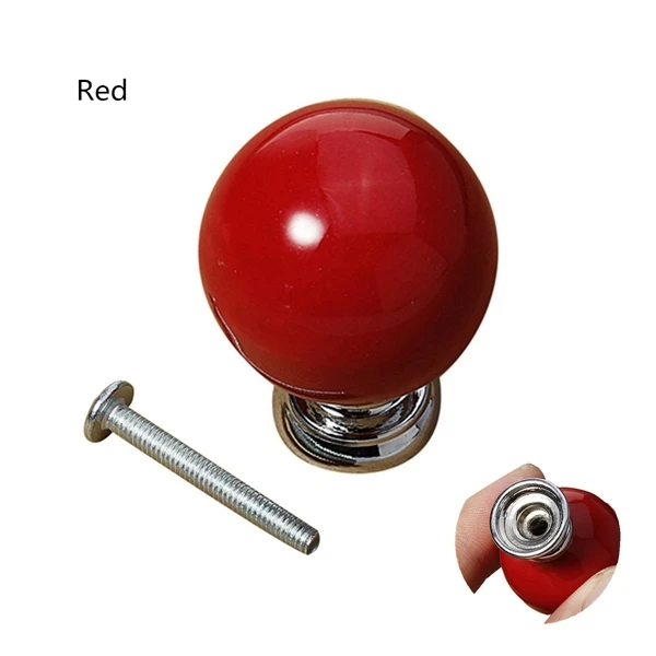 1 шт. круглая красивая керамическая ручка в современном садовом стиле|ceramic handle|round