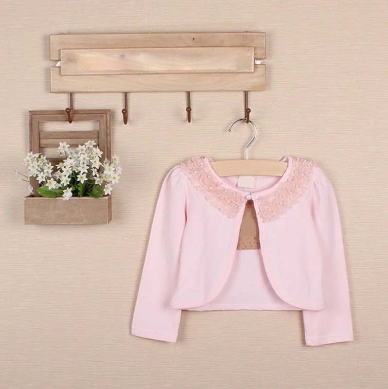 Кружевное болеро с длинными рукавами для детей возрастом от 1 года до 10 лет милая