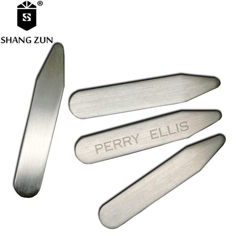 SHANG ZUN 4 Pcs Superficialwiredrawing Stainless Steel Collar Bones Mixed in 2 Sizes without logo or picture |