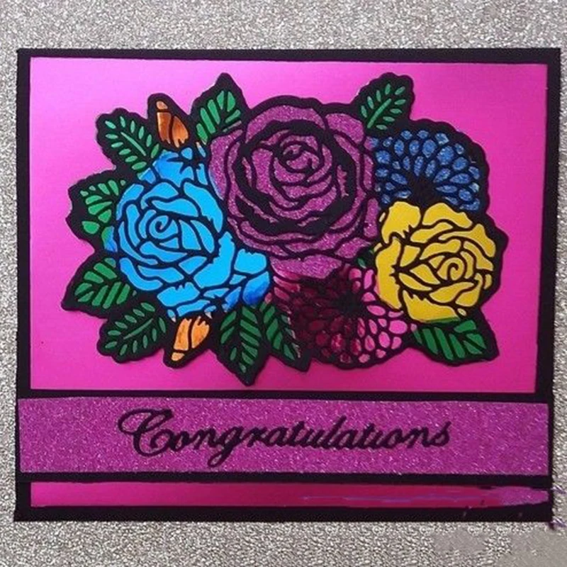 3 шт./компл. Цветущие розы цветы металлические Вырубные штампы для сделай сам