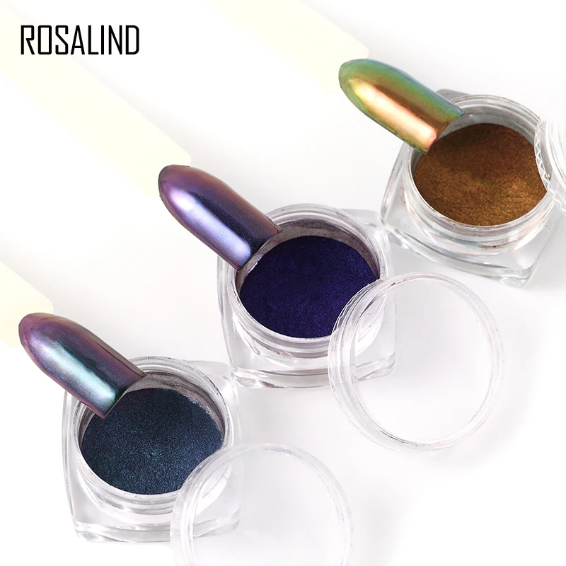 Розалинд Новый 1 шт. Павлин ногтей Блеск порошок полу постоянный Маникюр