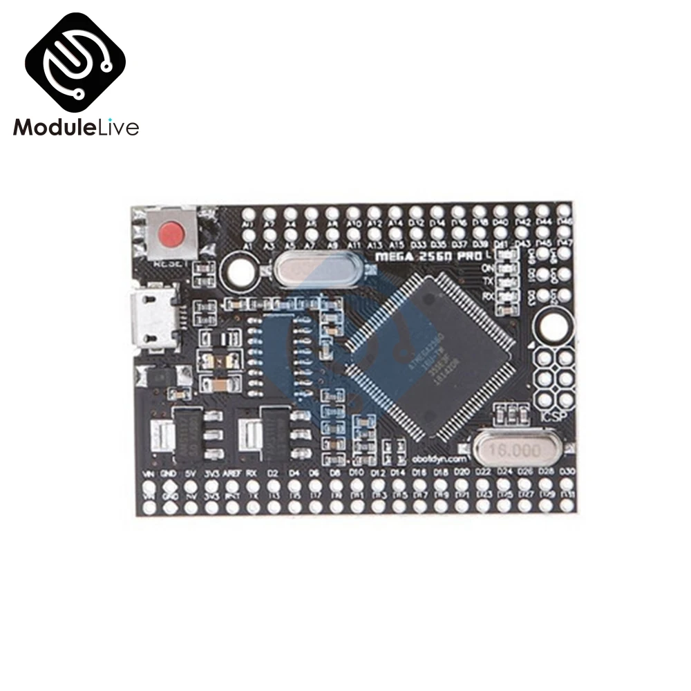 Плата разработки Mega2560 PRO для Arduino MEGA 2560 R3 чип CH340G/с разъемом типа Male Pinheaders