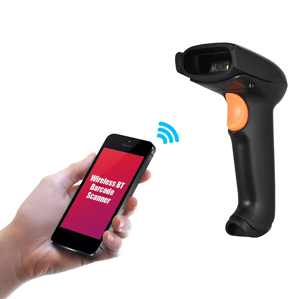 Ручной сканер штрих кода Aibecy USB 2 4G беспроводной 1D 2D QR BT ридер CMOS товары для