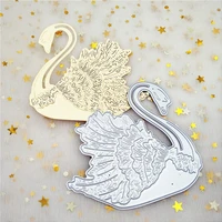 zhuoang new white swan design cutting mold making diy clip art book decoration embossing mold