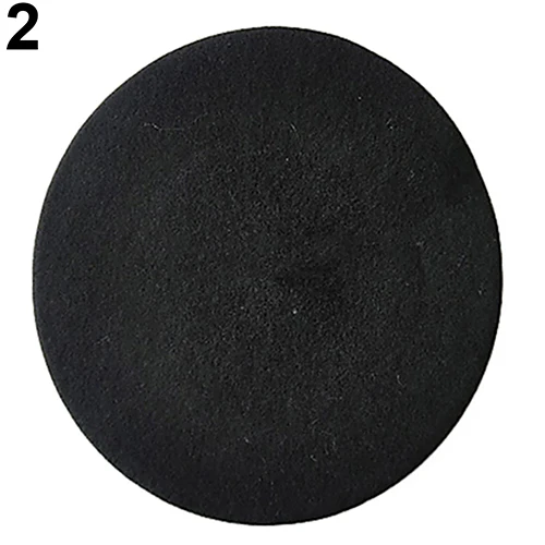 Женская Классическая шерстяная фетровая теплая однотонная Милая Мини-шапочка |