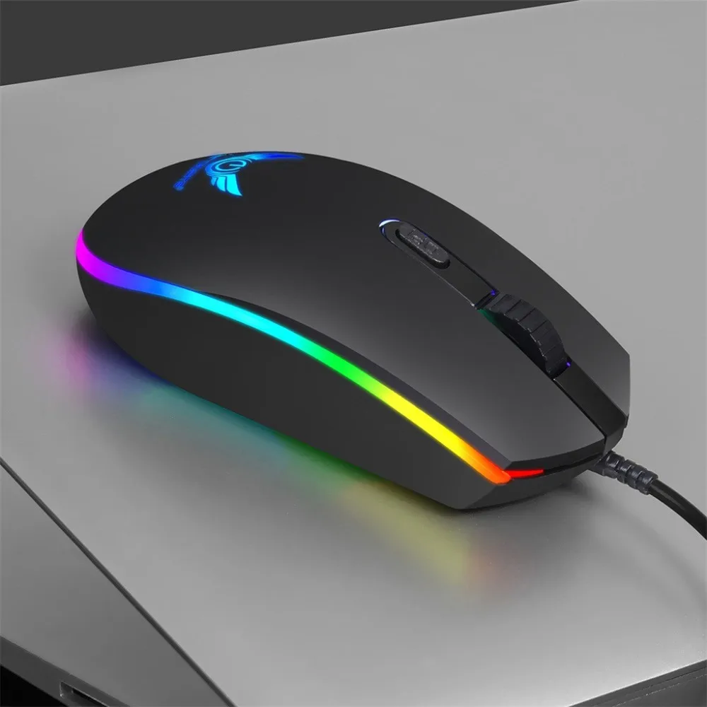Высокоскоростная прецизионная оптическая проводная мышь S900 RGB С нескользящими