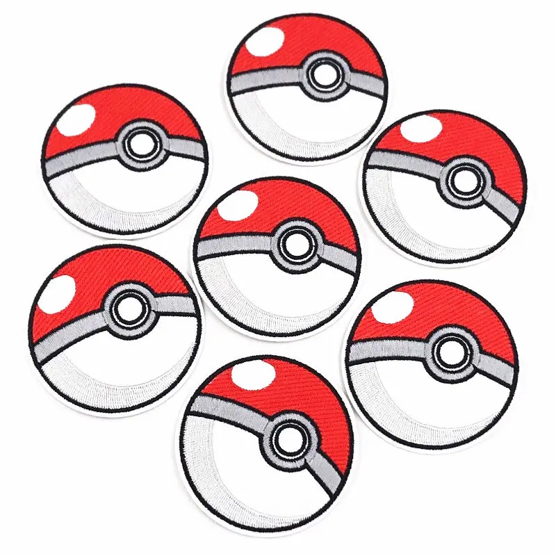 7 шт Pokeball Пикачу мультфильм игра логотип девочка детская куртка T нашивка для