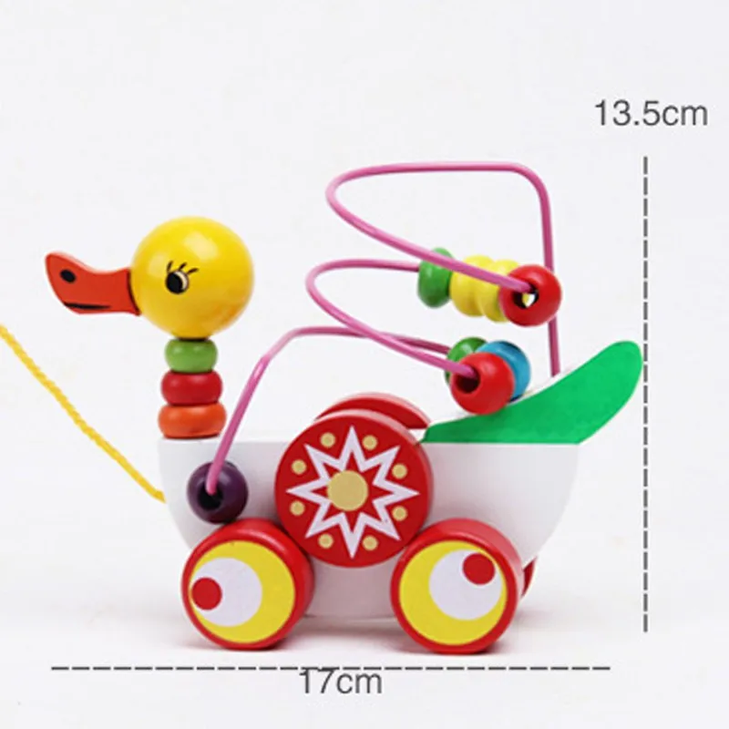 2017 развивающие утенок трейлер игрушки мини вокруг бусины обучающая игра