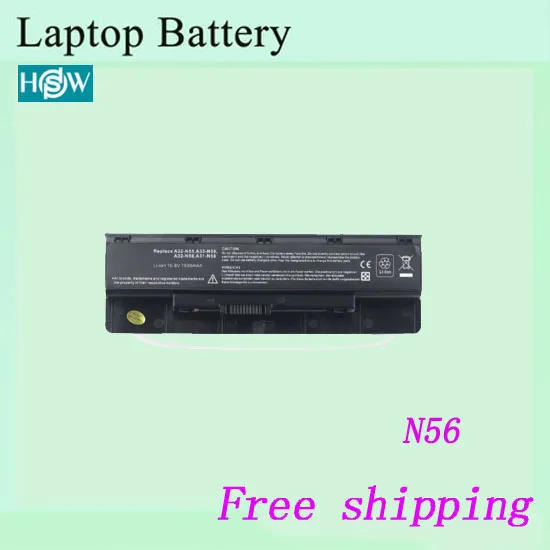 6600mah N56 A32-N56 батареи для ноутбука ASUS A31-N56 A33-N56 батарея 10 8 V | Компьютеры и офис