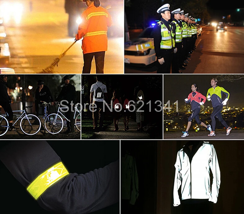 Серебристая Светоотражающая тканевая лента 10 мм * м светоотражающая