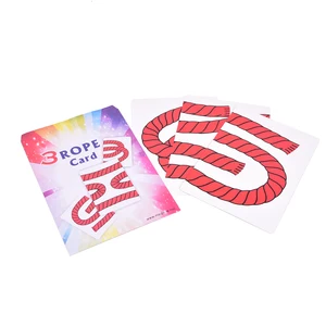 3 веревочные карты для фокусов (Джамбо), фокусы, иллюзия, сценический волшебный трюк, карточка, волшебные забавные бумажные волшебные игрушки для детей