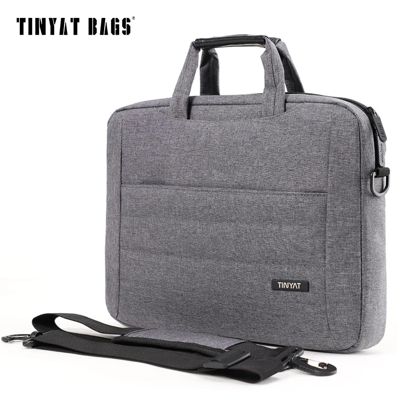 TINYAT 14 дюймов сумка на плечо для ноутбука Мужская сумка портфель нейлоновый чехол для ноутбука женская сумка через плечо водонепроницаемая сумка-слинг серая 513