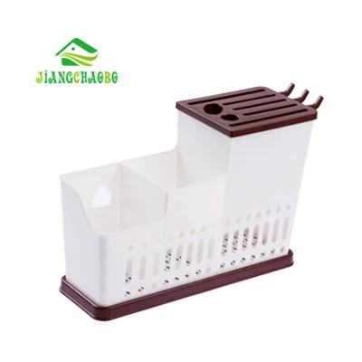 White JiangChaoBo многофункциональные пластиковые палочки для еды, дренажные палочки для еды, держатель для кухонных ножей, Подставка для столовых приборов, домашний держатель палочек для еды - Цвет: White
