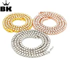 Хип-хоп золотая цепочка 1 ряд 5 мм круглой огранки Теннис Цепочки и ожерелья цепь 20 дюймов-30 inch мужские панк iced Out Rhinestone цепи Цепочки и ожерелья