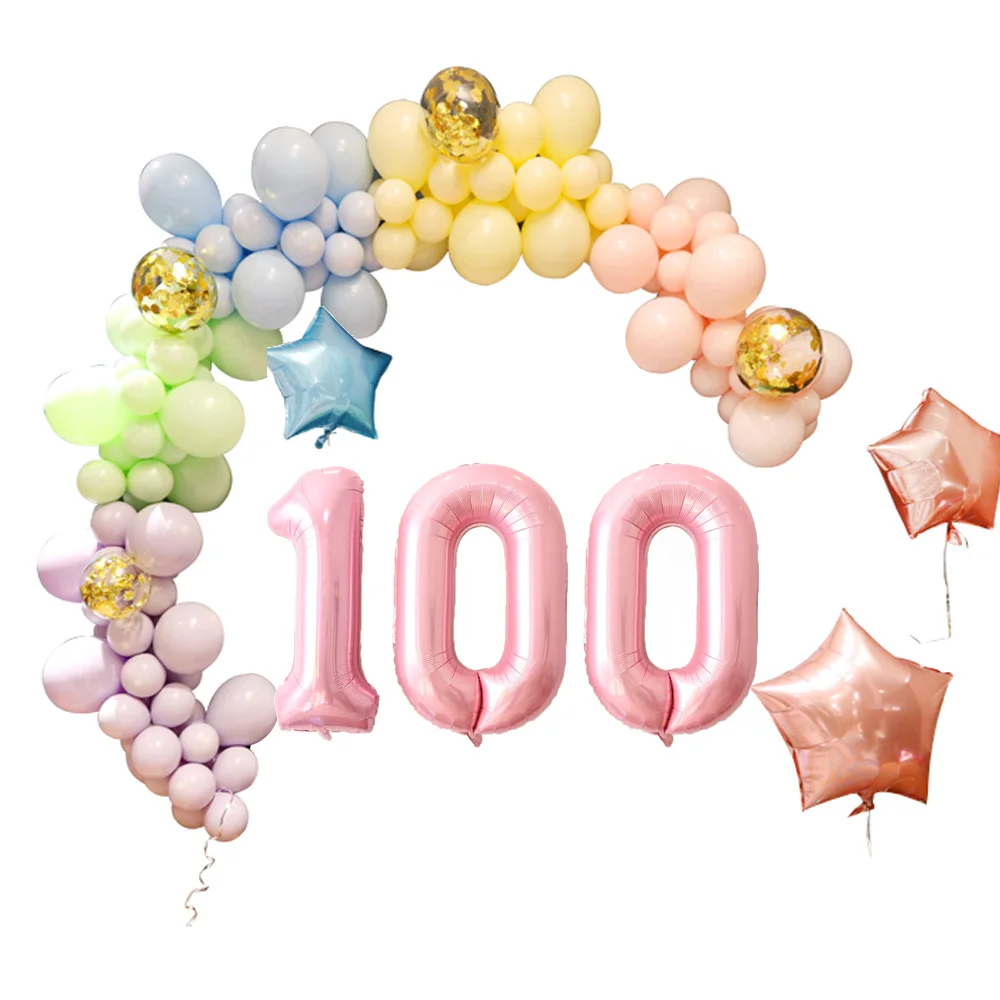 Макарон латексные шары 100Day милый ребенок душ для девочек и мальчиков красочные