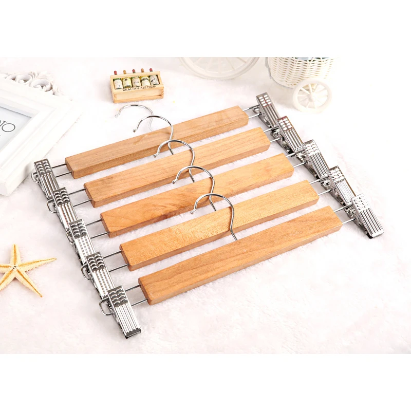 15 шт. высококлассные деревянные зажимы для штанов вешалка подвесные толстые