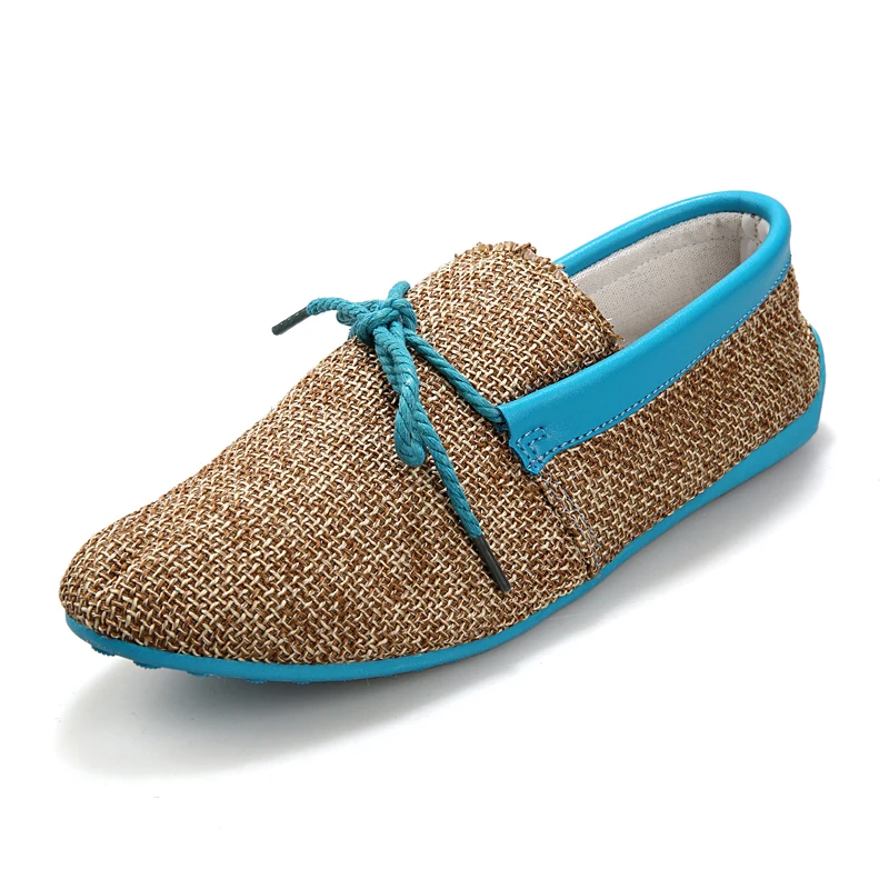 2017 Men Shoes Summer Breathable Fashion Weaving Casual Soft Lace-up Comfort Men's Loafers Driving Mocassins Dropshipping | Обувь