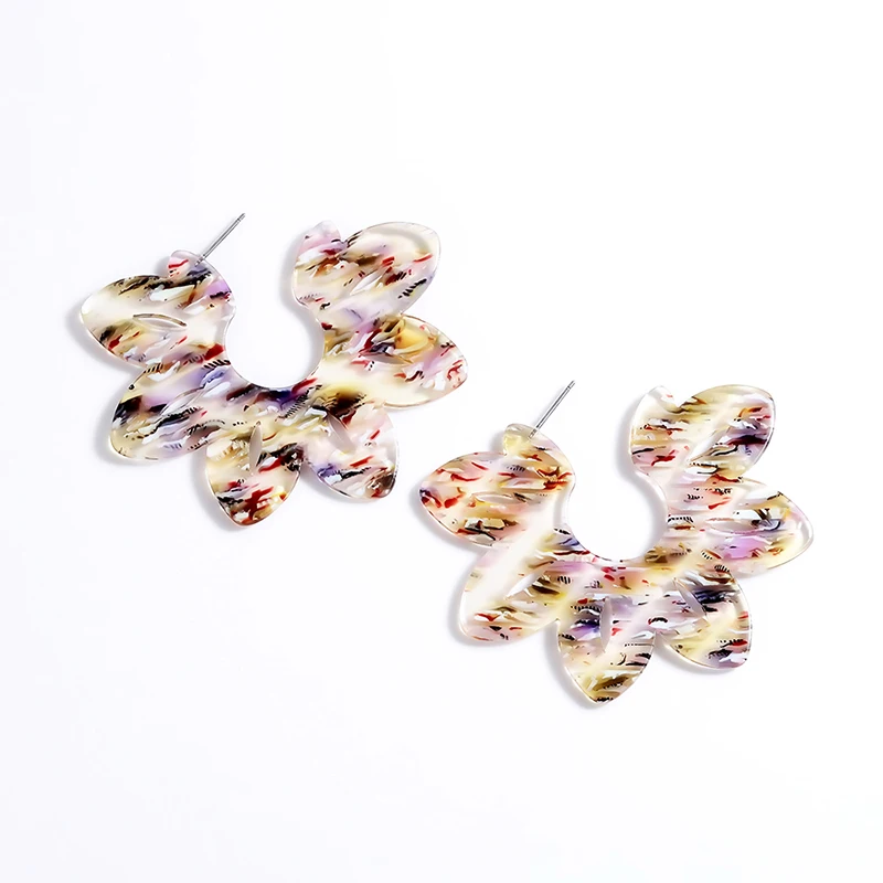 2019 модные минималистичные серьги из акриловой смолы акриловые с подвеской в виде