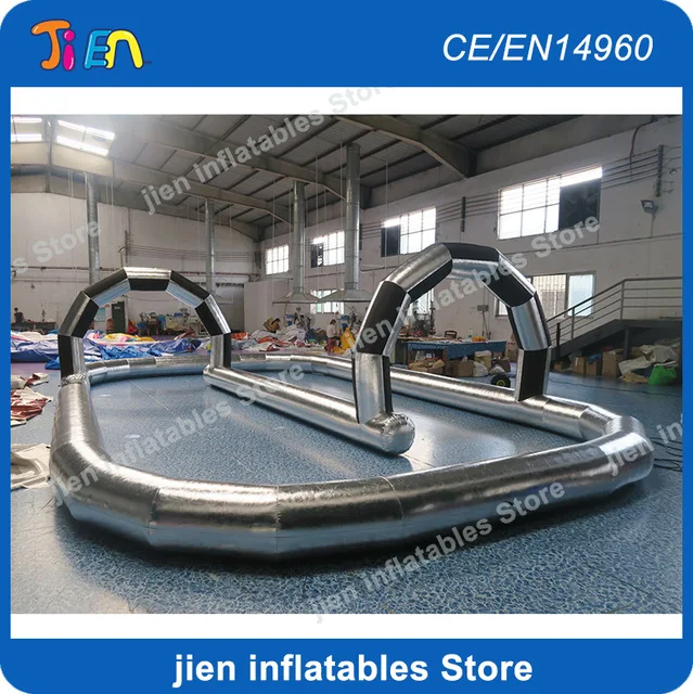 Бесплатная доставка! Серебристая наружная гигантская надувная картинговая