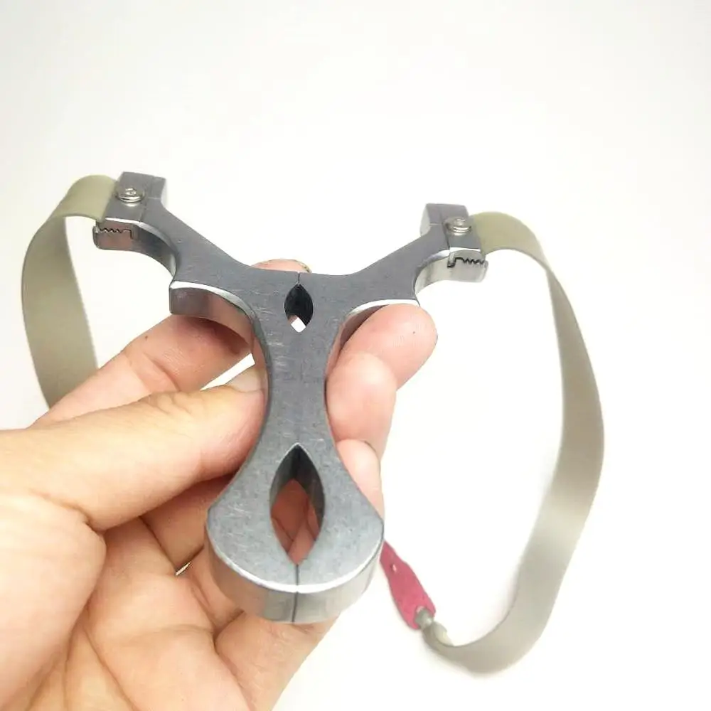 

Hunting Slingshot High Powerful Precision Stainless Steel Catapult Outdoor Shooting with Rubber Band Slingshot