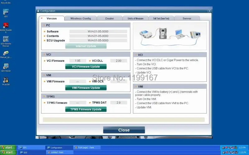 Hyun-dai GDS Global Diagnostic System Software for Trucks and Cars VCI W-H-01-05 |