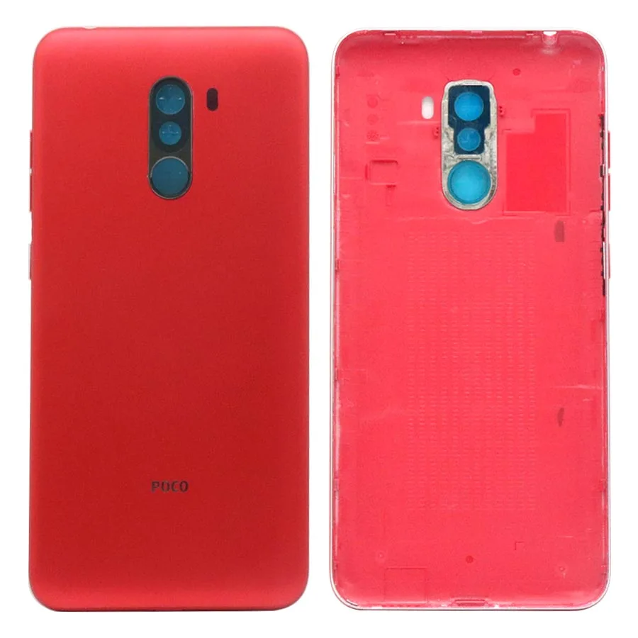 Для Xiaomi PocoPhone F1 крышка батареи задняя крышка Корпус задняя дверь чехол+ рамка для камеры для Xiaomi Pocophone F1 замена крышки батареи