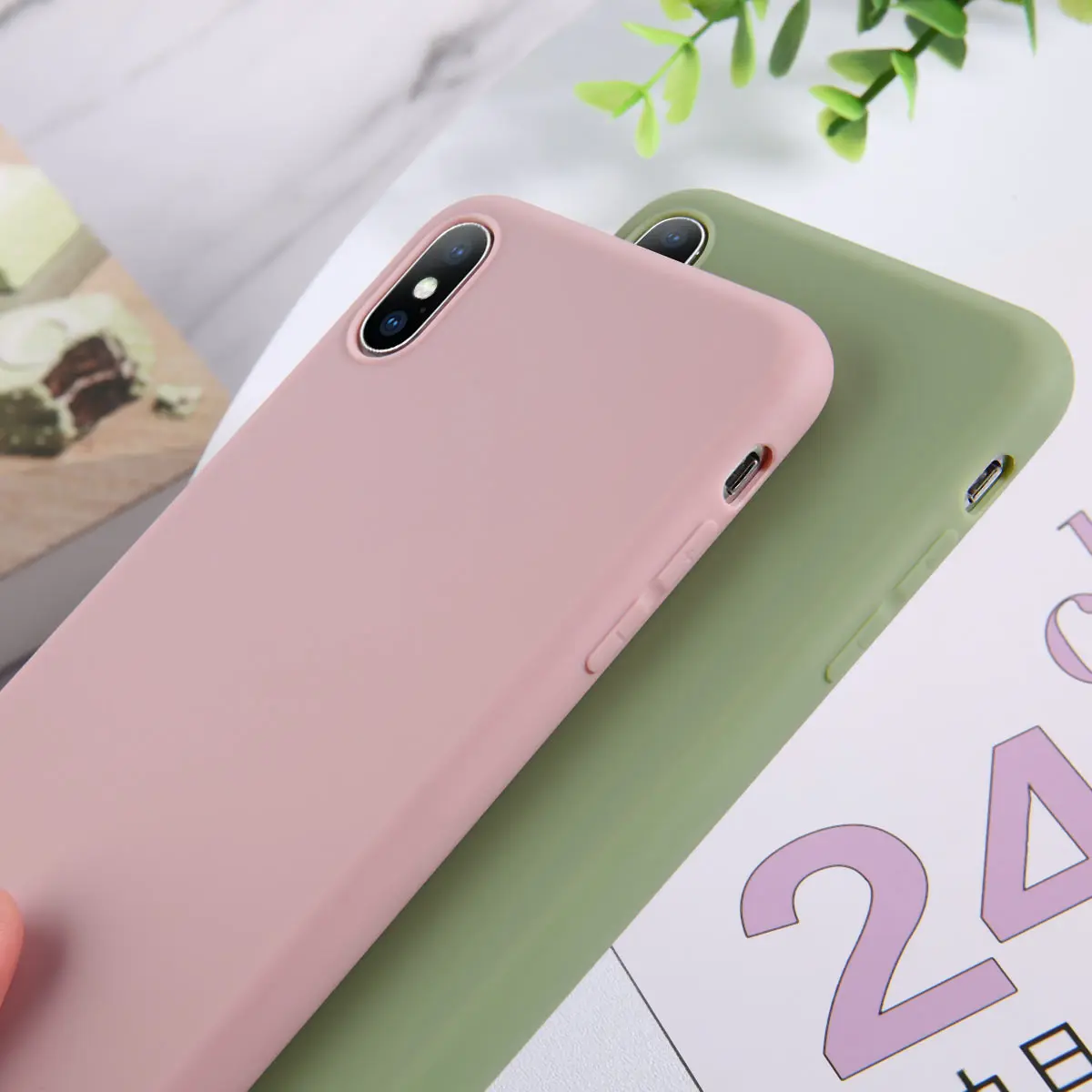 Moskado сплошной цвет мягкий силиконовый чехол для телефона iphone XS MAX XR X 8 7 6 6S Plus Funda Capa