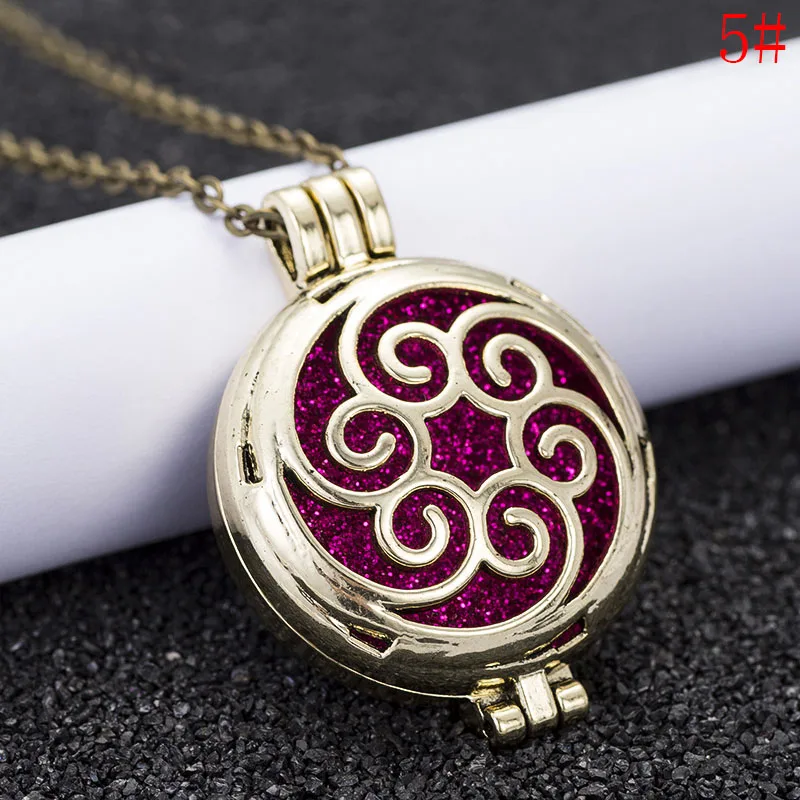 Арома диффузор ожерелье открытый антикварный Винтаж Медальоны кулон Духи