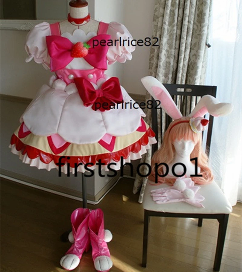 Костюм KiraKira Pretty Cure A La плетка Usami Ichika розового цвета для косплея включая