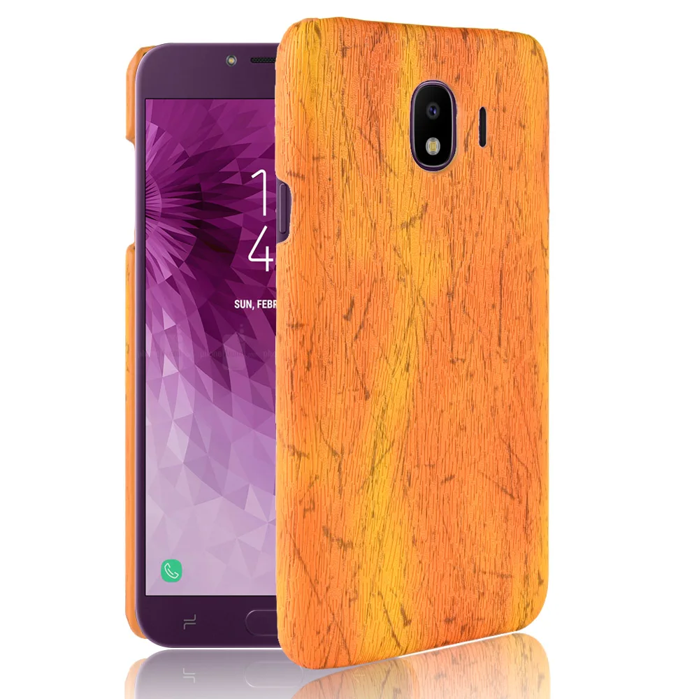Luxury Leather Case For Samsung Galaxy J4 A5 A6 A8 2018 Cover Woodern Pattern Hard Back J3 J5 J7 2017 J2 Prime 2016 |