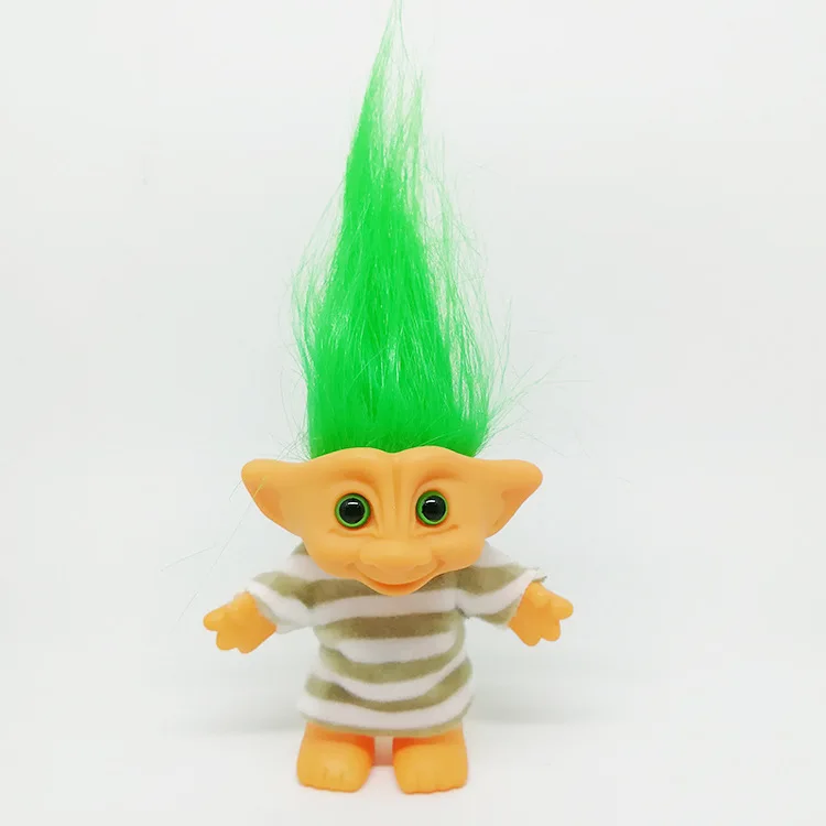 10 см Классическая одежда тролли кукла Фигурки игрушки Leprechauns Русс Тролль для детей подарок на день рождения - Цвет: Style6