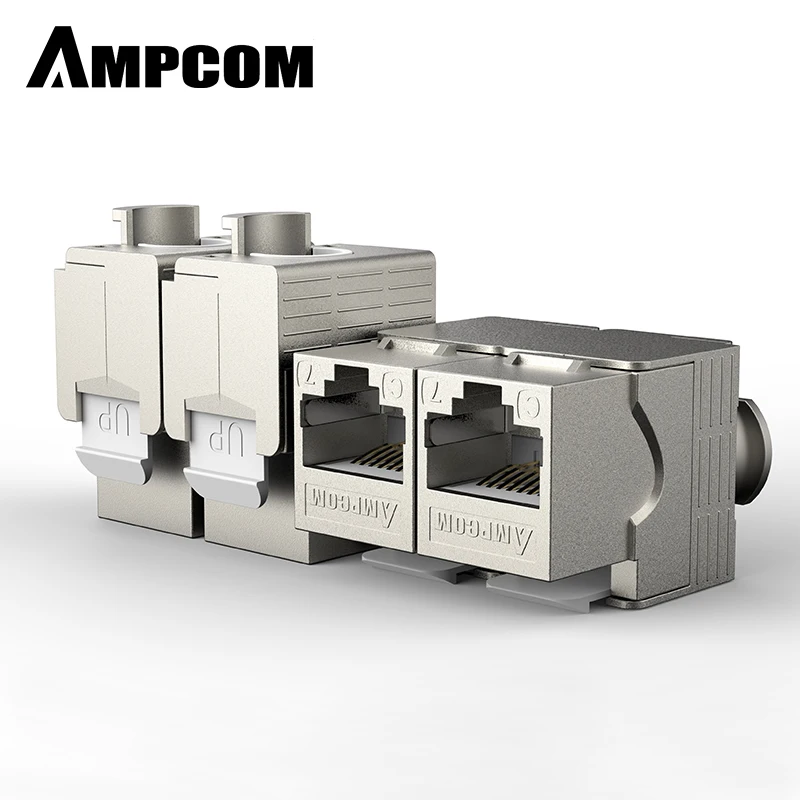 AMPCOM CAT7 экранированный самоблокирующийся Keystone цинковый сплав модульный