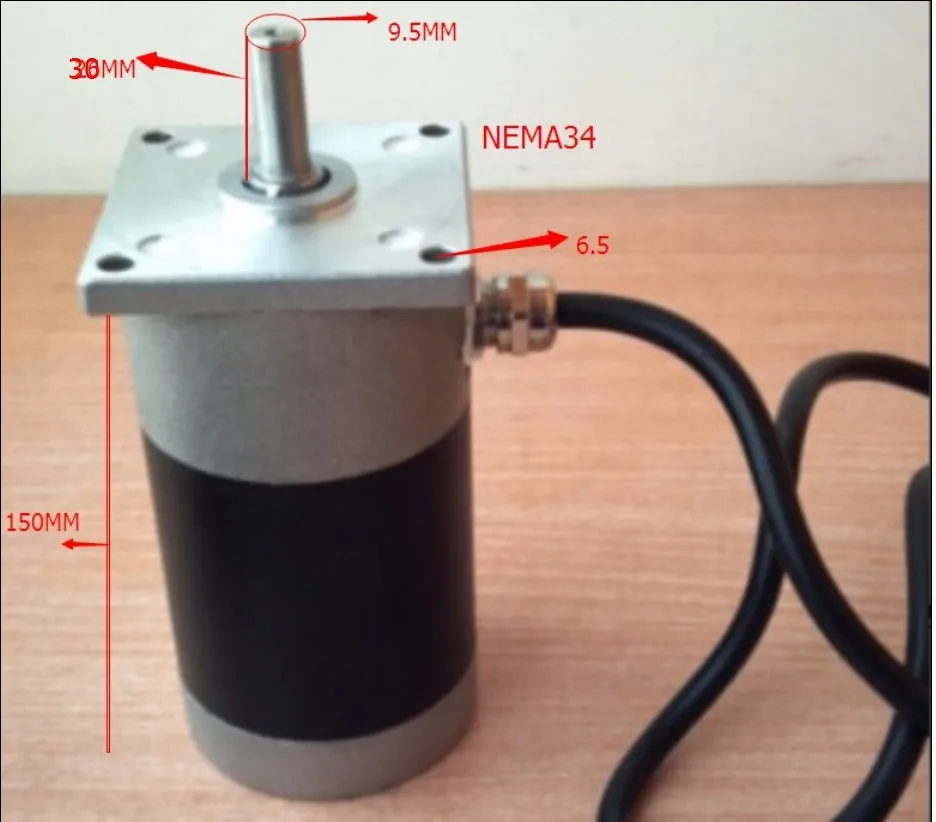 

Wholesale 8 pcs a lot Waterproof IP65 NEMA 34 stepper motor and 8 pcs Leadshine stepper driver and 2 pcs Custom made coupling